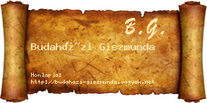 Budaházi Giszmunda névjegykártya